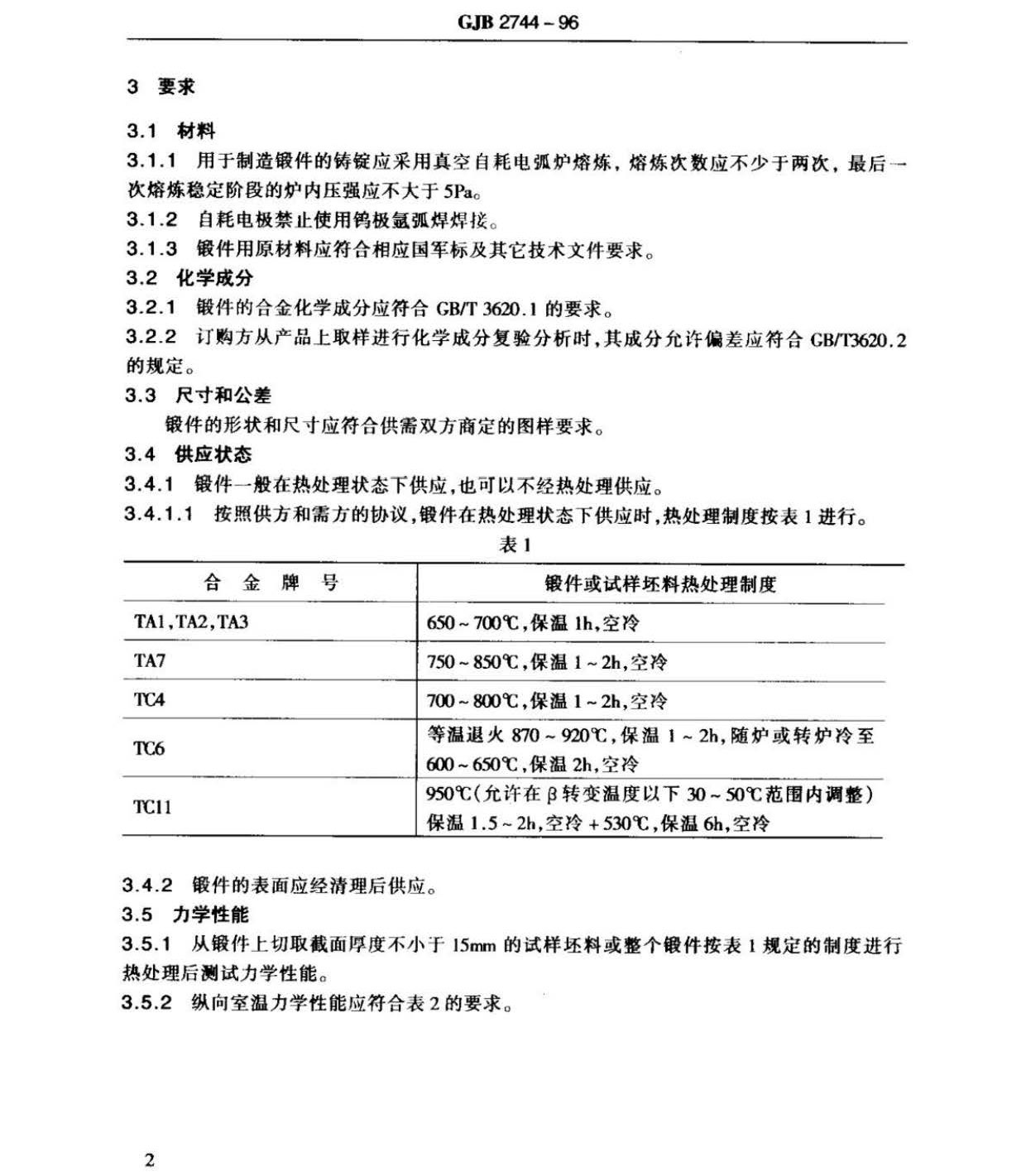 航空用鈦及鈦合金棒材自由鍛件和模鍛件規范 航空用鈦及鈦合金棒材自由鍛件和模鍛件規范